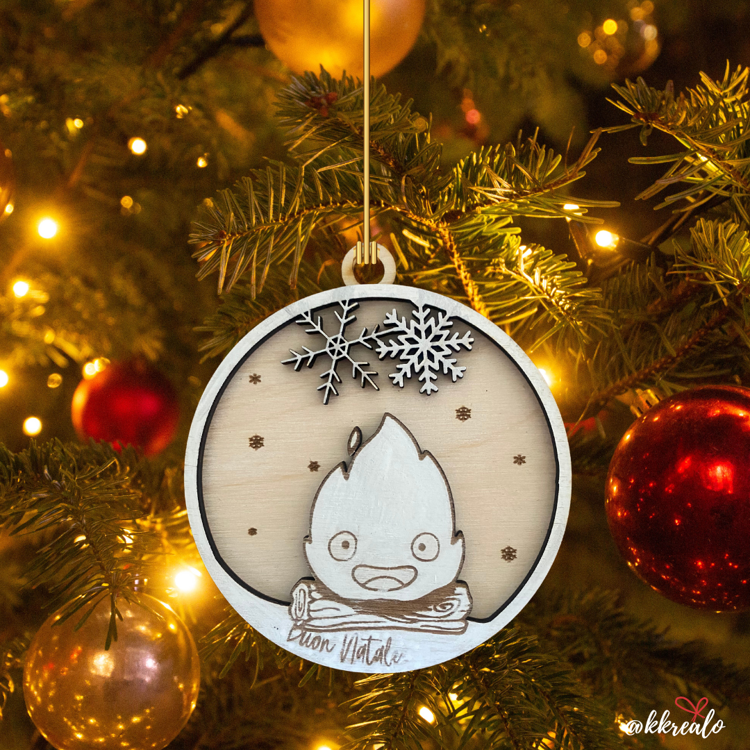 Decorazione Natalizia studio ghibli in Legno – personalizzabile