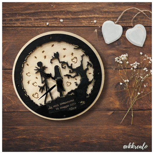 Bomboniera orologio compatibile jack e sally -  Personalizzabile - made in Italy